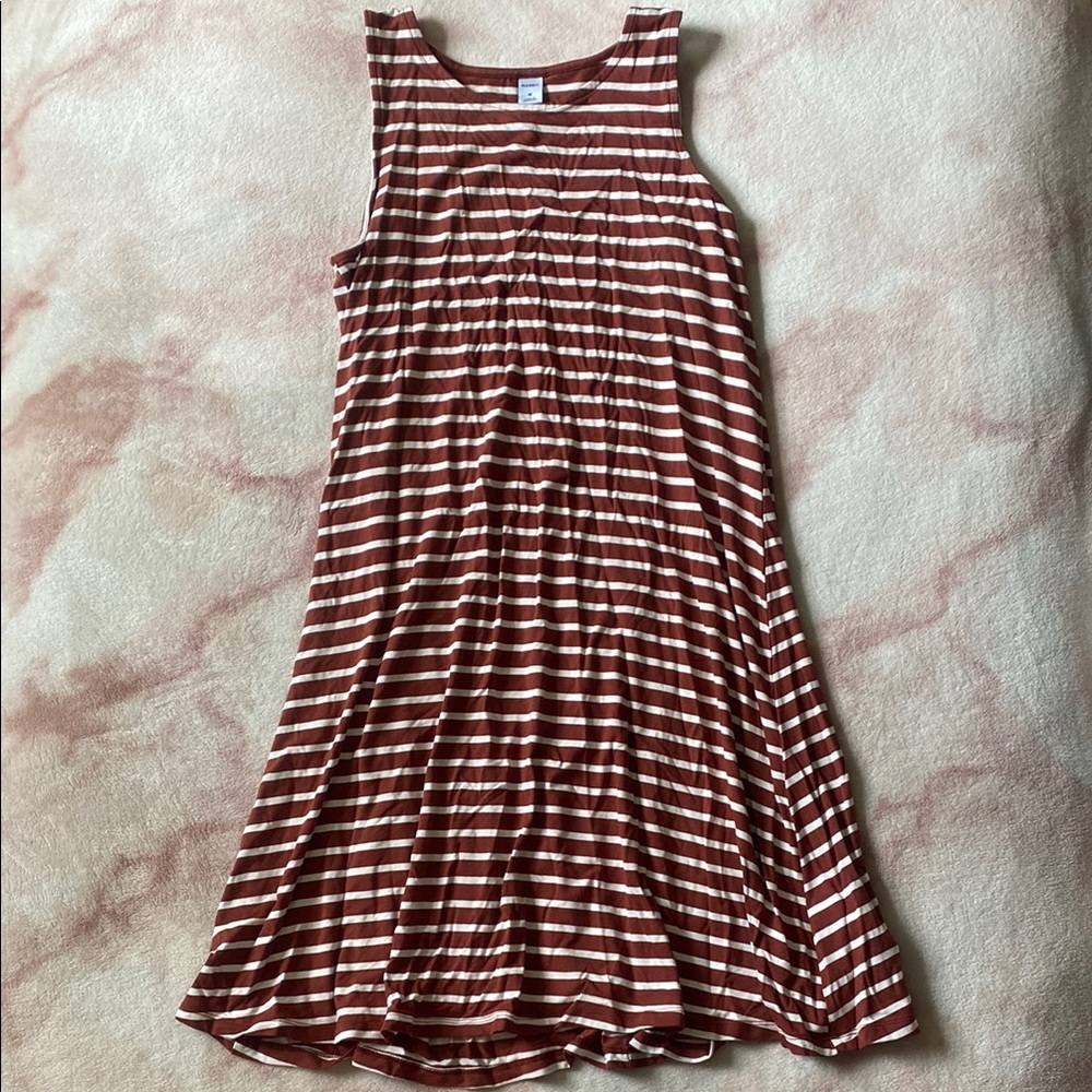 Striped Lakha Red and White Dress